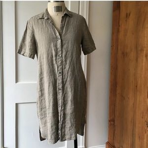 James Perse Long Linen Shirt Sz 0